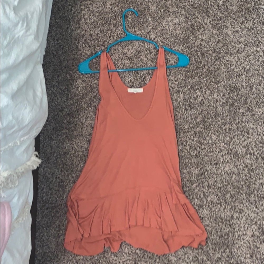Coral pink tank top from Urban Outfitters